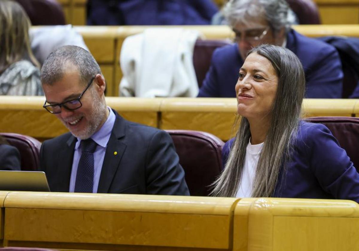 La diputada de Junts Miriam Nogueras interviene en el pleno del Congreso.