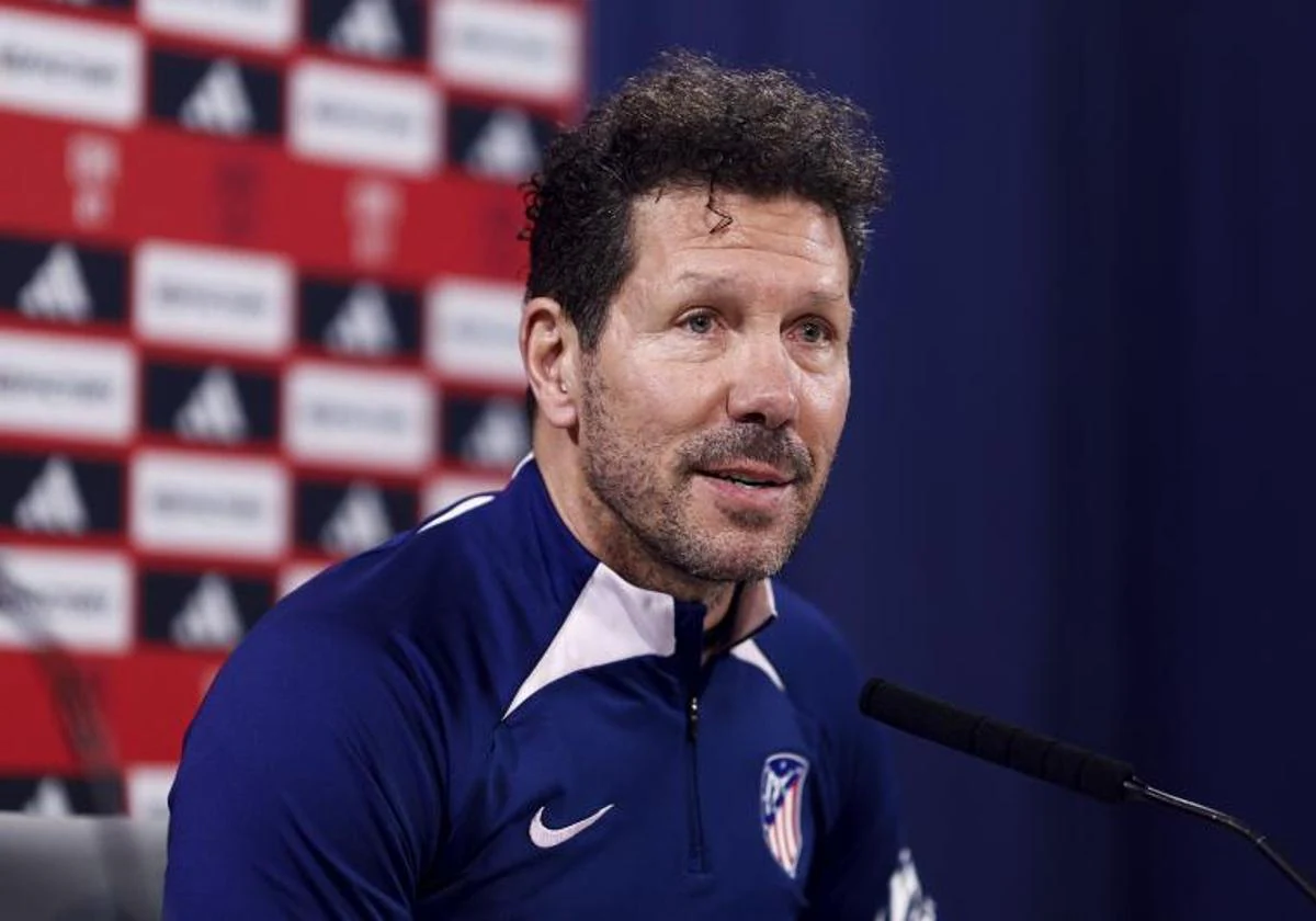 Diego Pablo Simeone, durante la rueda de prensa.