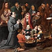 'San Diego de Alcalá dando de comer a los pobres', cuadro de Murillo pintado en 1645.