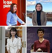 Esther Peña, Teresa Ribera, Óscar Puente, Ana Redondo, Elma Saiz y Jordi Hereu.