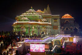 Imagen del templo inaugurado en honor al dios Lord Ram.