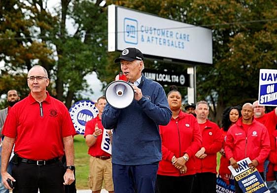 El presidente de EE UU, Joe Biden, en un acto de campaña.