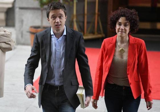 Íñigo Errejón y Aina Vidal en el Congreso.