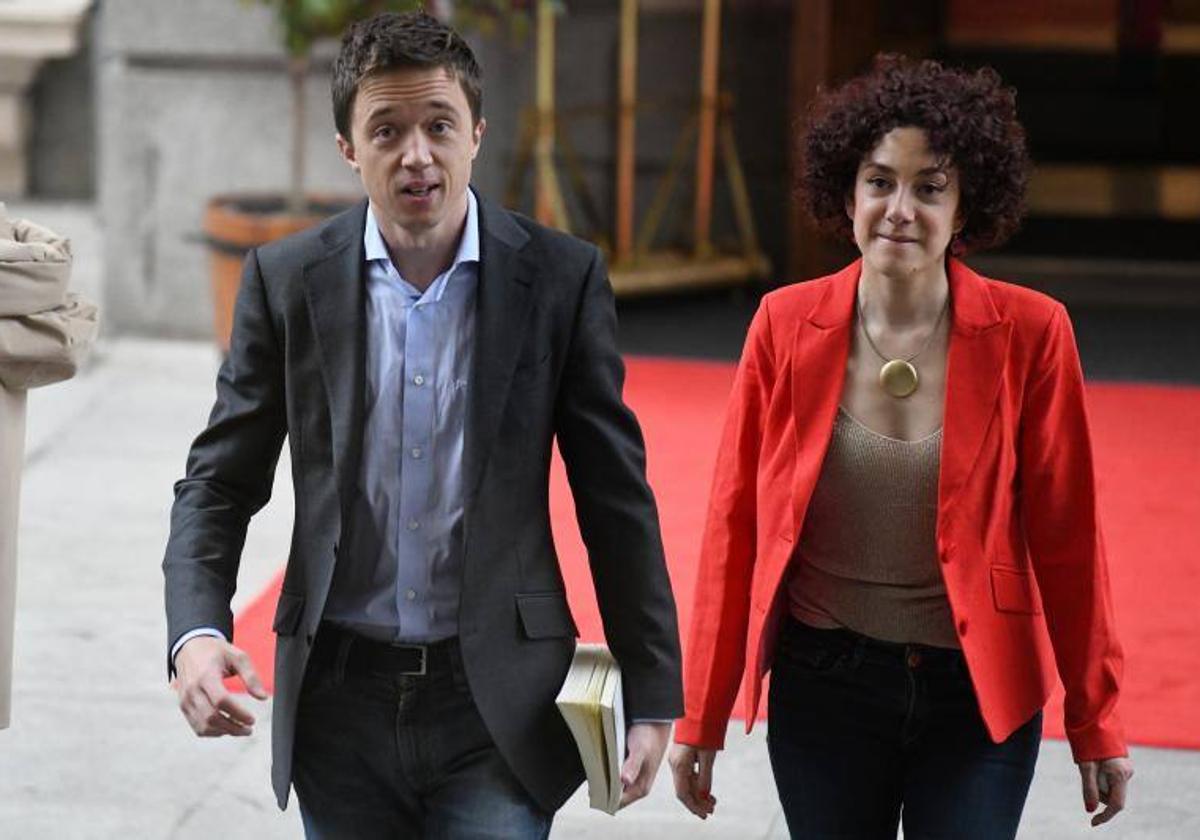 Íñigo Errejón y Aina Vidal en el Congreso.