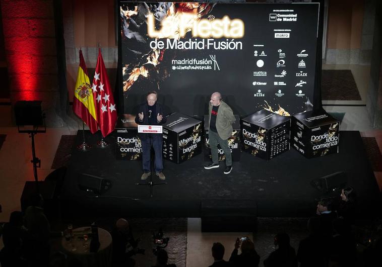 Benjamín Lana y José Carlos Capel, en su saludo previo a la fiesta.