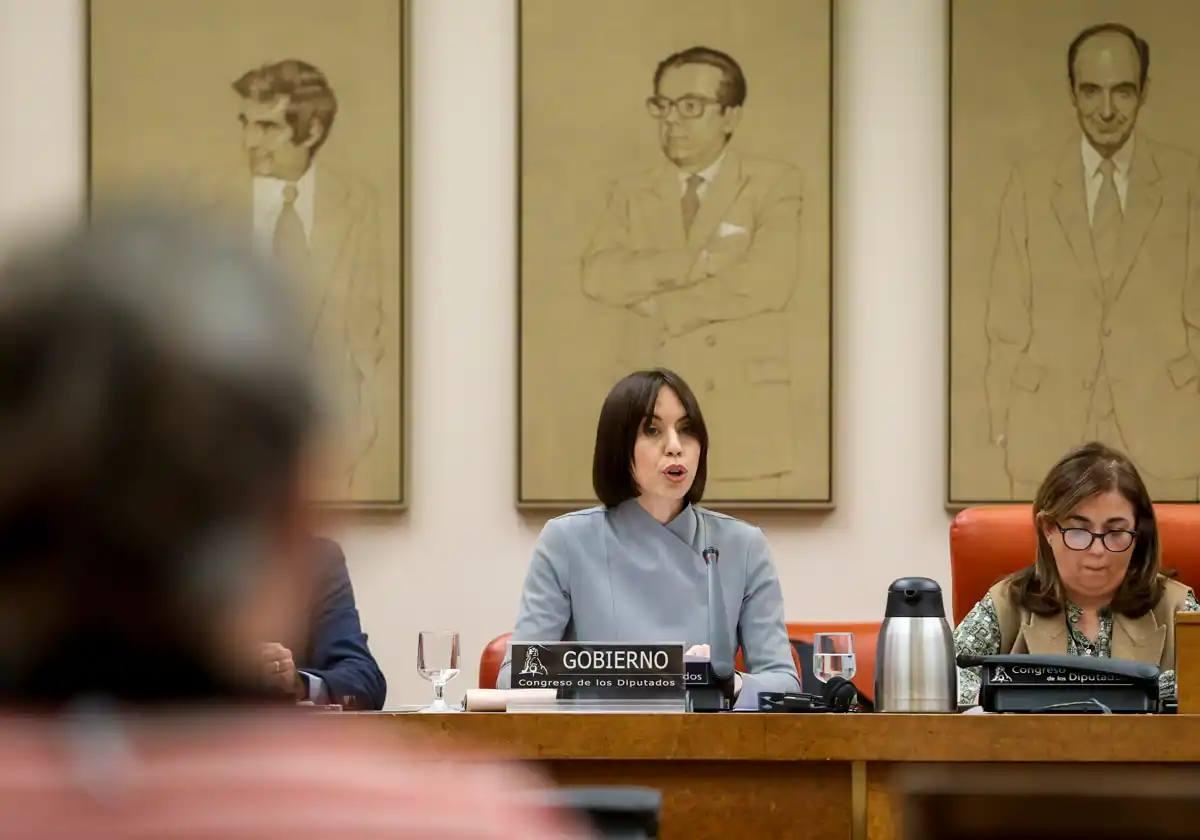 Diana Morant, durante una comparecencia en comisión del Congreso