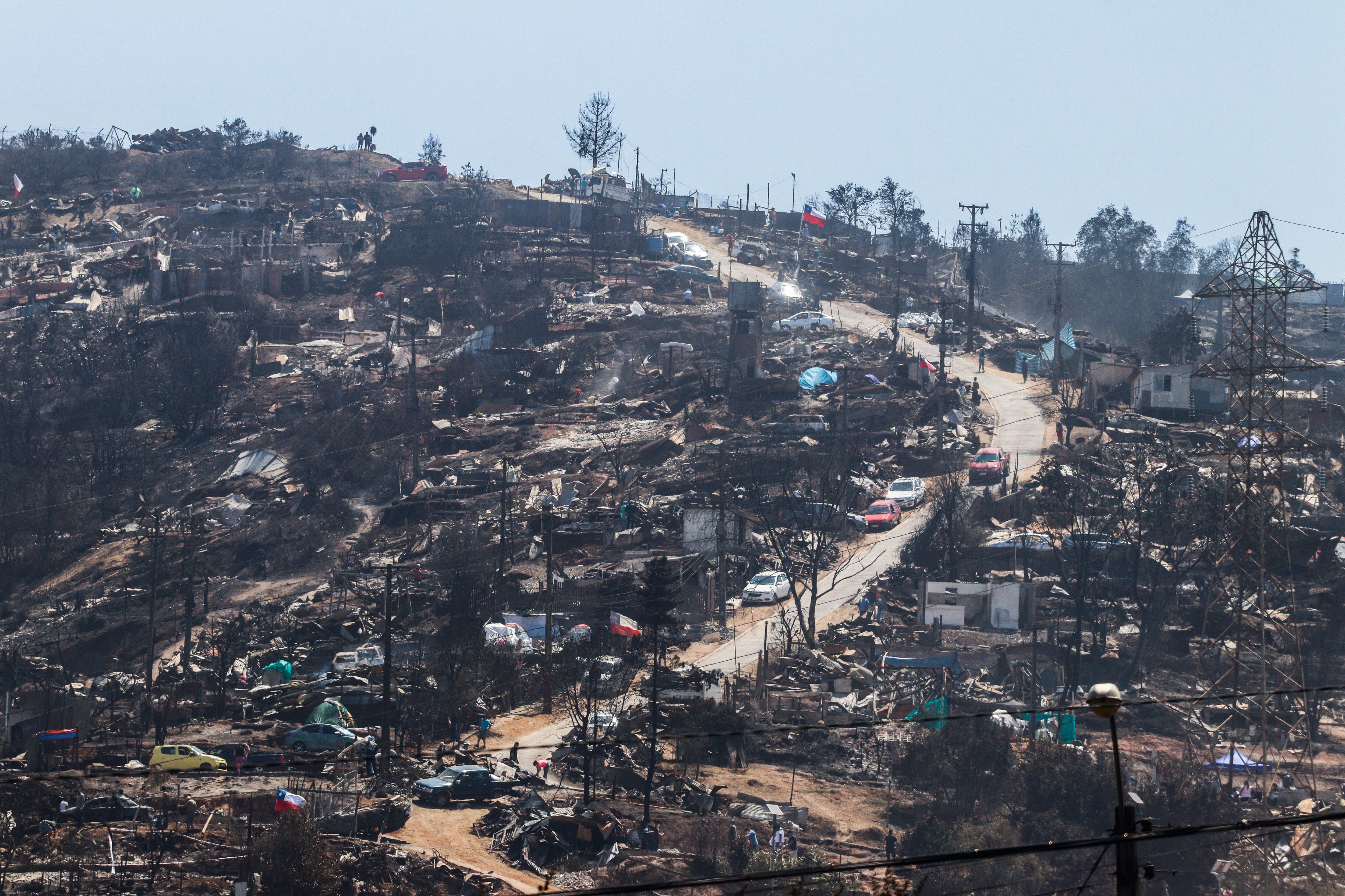 Imagen del devastador incencido que ha arrasado Chile.