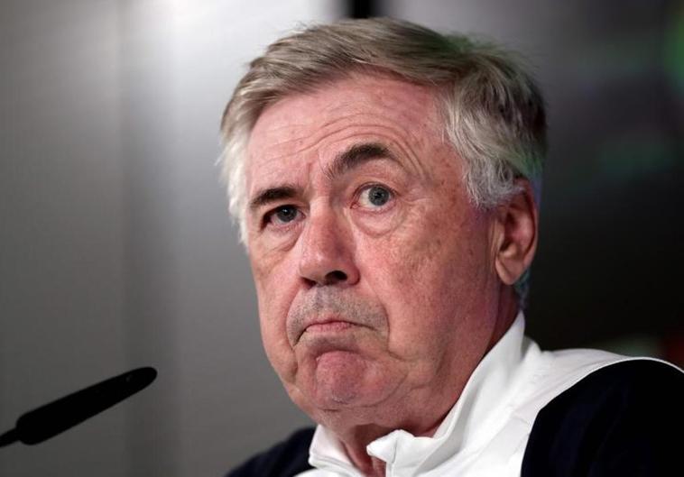 Carlo Ancelotti, durante la rueda de prensa.