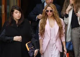 Shakira a su salida del juicio en noviembre.