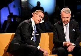 Pekka Haavisto y Alexander Stubb, en un debate televisivo.