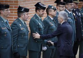 Fernando Grande-Marlaska, a su llegada a la Comandancia de la Guardia Civil de Pamplona