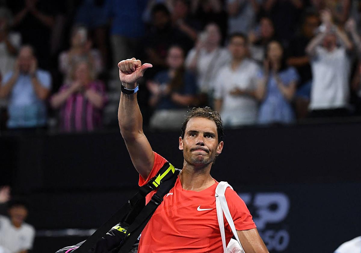 Rafa Nadal, durante su participación en el torneo de Brisbane en enero.