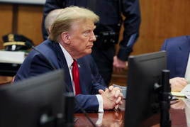 Donald Trump, durante el último juicio.