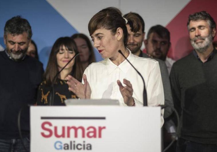 La candidata de Sumar, Marta Lois, valora los resultados electorales.