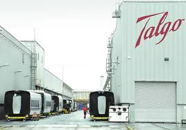 Instalaciones de la fábrica de Talgo en Ribavellosa (Álava), donde trabajan 700 personas.