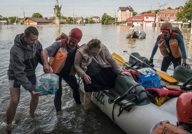 Inundaciones en Ucrania.