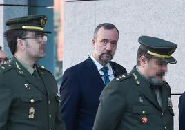 El ex secretario de Estado de Seguridad Francisco Martínez a su llegada a la Audiencia Nacional