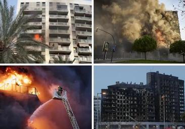 Cronología del incendio en Valencia: 45 minutos entre el primer aviso y la destrucción