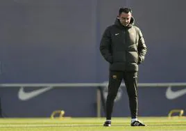 El entrenador del FC Barcelona, Xavi Hernandez