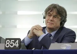 Carles Puigdemont, en el Parlamento Europeo.