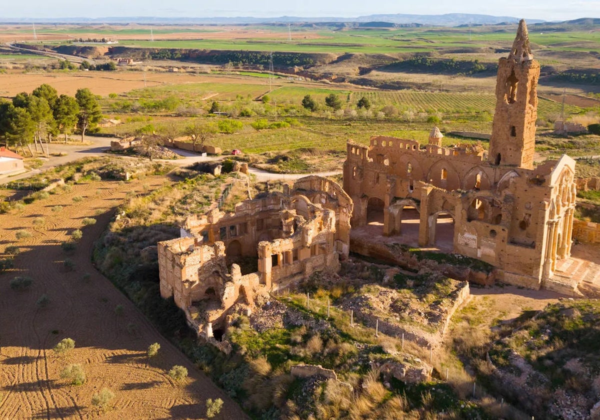 Ruinas de la iglesia del viejo Belchite (Zaragoza), arrasado en la Guerra Civil.