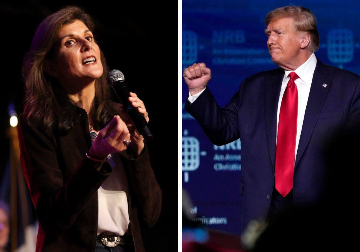 Nikki Haley y Donald Trump.