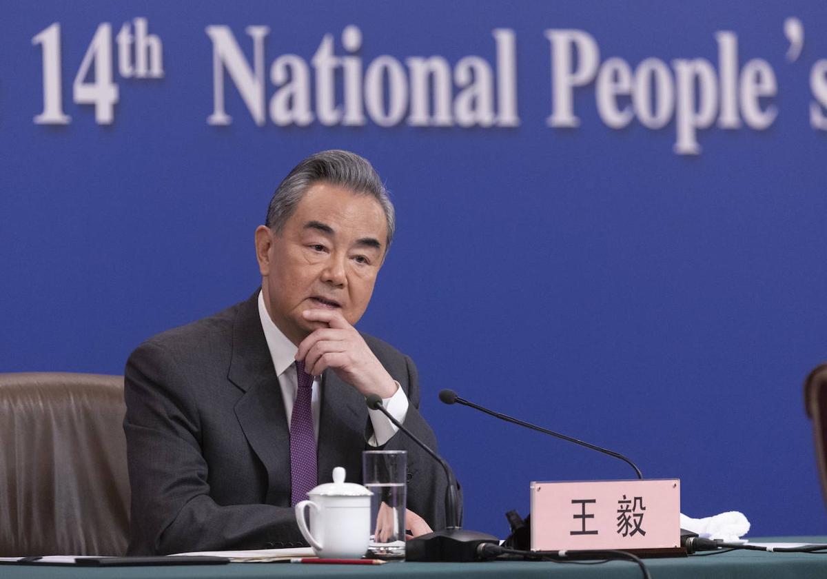 Wang Yi durante la Asamblea Nacional Popular que acoge estos días Pekín.