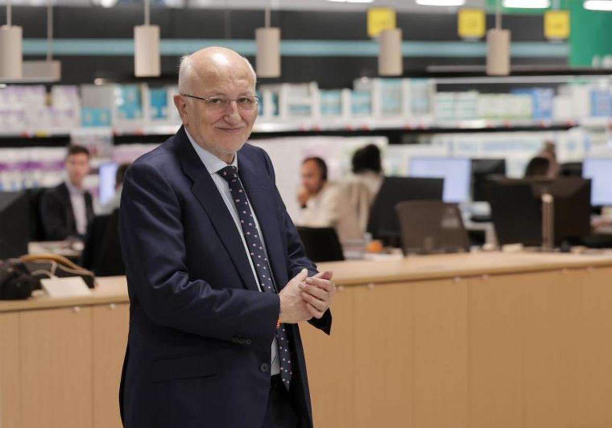 El presidente de Mercadona, Juan Roig, durante el acto de presentación de resultados de la empresa en el centro de coinnovación en Paterna (Valencia)