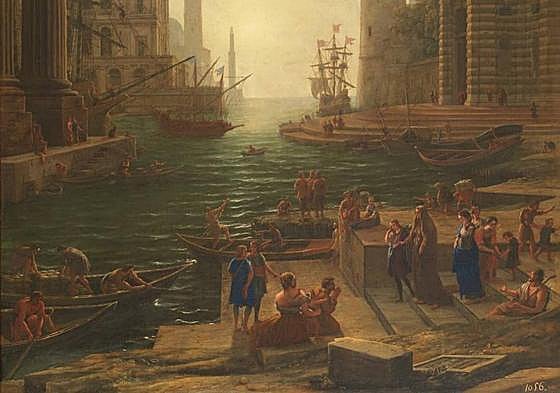 'El embarco de Santa Paula Romana', de Claudio de Lorena, será exhibido en el museo de Cartagena (Murcia), donde comienza el recorrido de 'El arte que conecta' el 2 de abril.