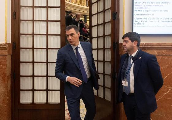 El presidente del Gobierno, Pedro Sánchez, en el Congreso de los Diputados.