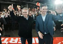 José Luis Rodríguez Zapatero y Pero Sánchez, en Bilbao.