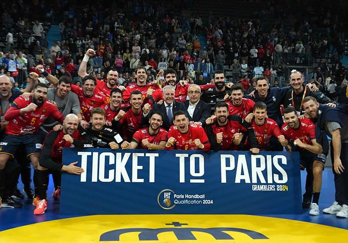 Los Hispanos celebran la clasificación para los Juegos de París.