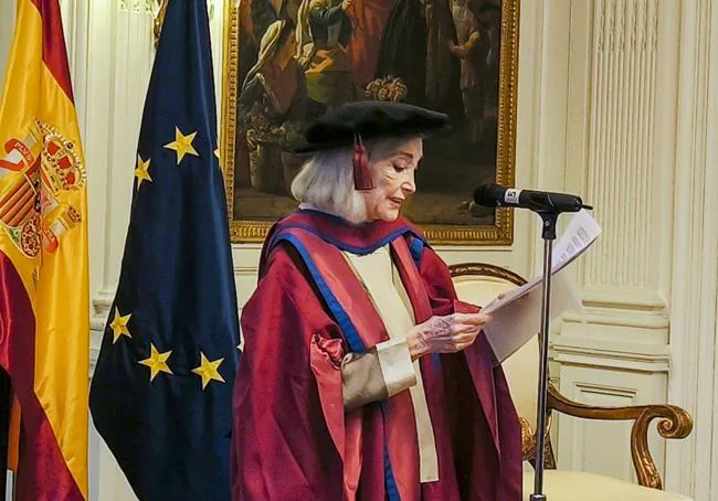 Núria Espert, en su discurso tras recibir el doctorado 'honoris causa' de la Royal Central School of Speech and Drama de la Universidad de Londres.