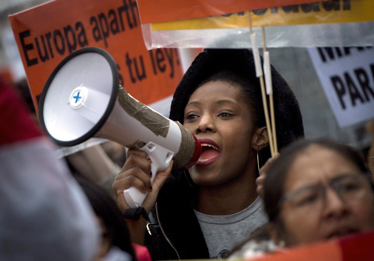 Imagen de una manifestación contra el racismo celebrada en Madrid.