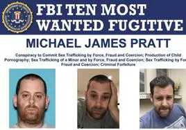 Michael Pratt, en el cartel del FBI.