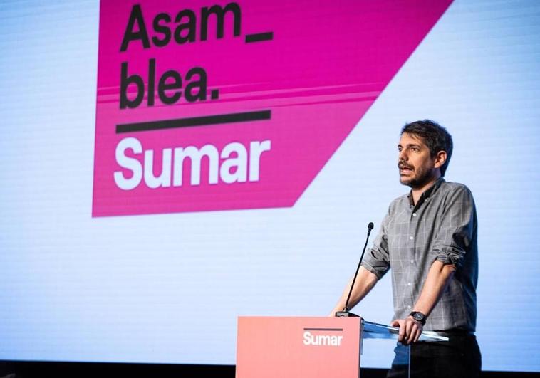 Ernest Urtasun pronuncia el discurso inicial de la asamblea fundaiconal de Sumar.