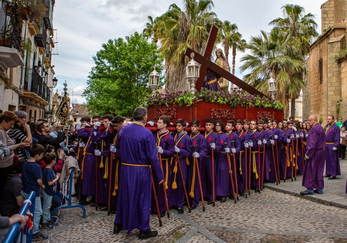 Una procesión en Cáceres.