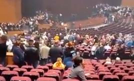 Imagen de vídeo de la masacre perpetrada en el auditorio del Crocus City Hall.