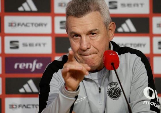 Javier Aguirre, durante su rueda de prensa previa a la final de Copa.