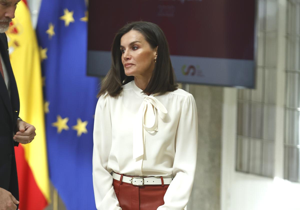 La reina Letizia , el jueves durante la entrega de los Premios Nacionales del Deporte.