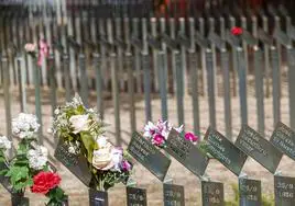 En la imagen, Memorial a las víctimas de la violencia franquista, instalado en el cementerio de Torrero de Zaragoza.
