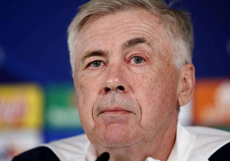 Carlo Ancelotti, durante la rueda de prensa.