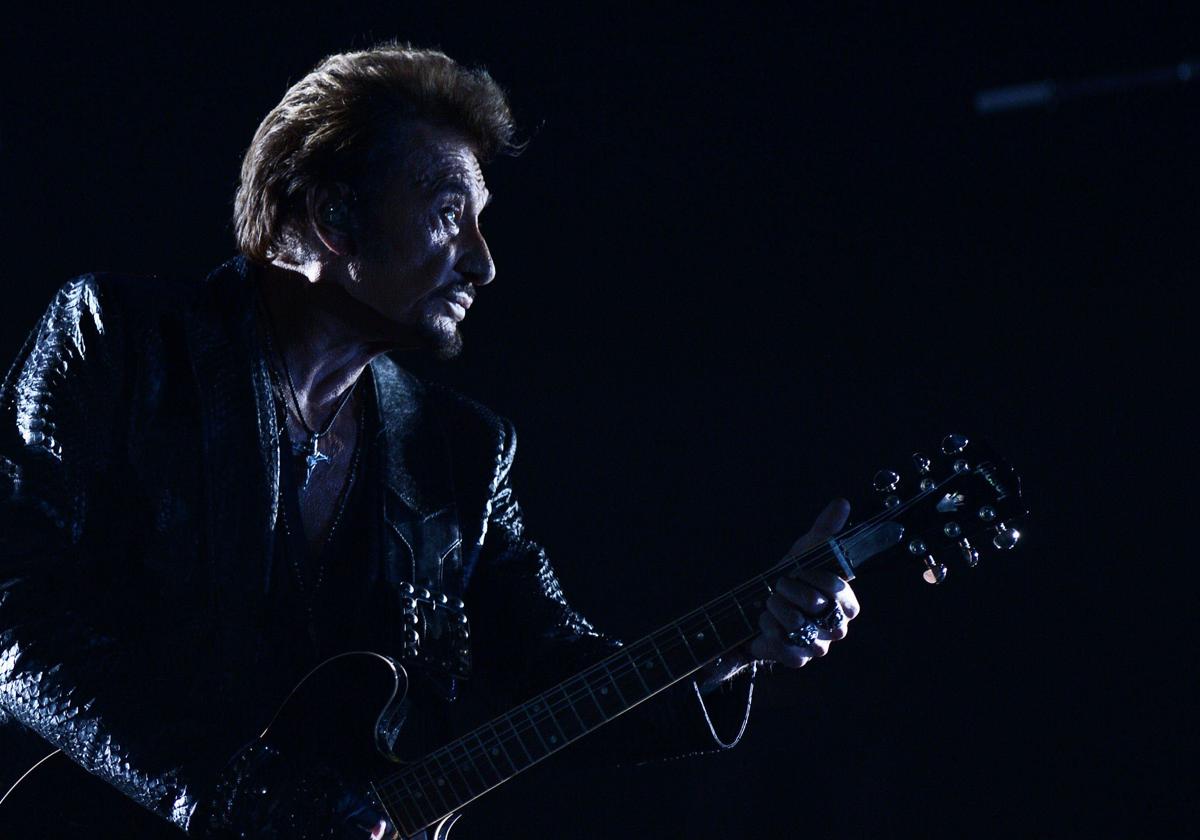 Johnny Hallyday, durante un concierto en Moscú en 2012.