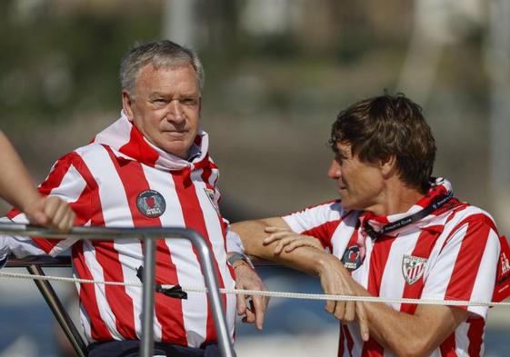 Javier Clemente y Julio Salinas.