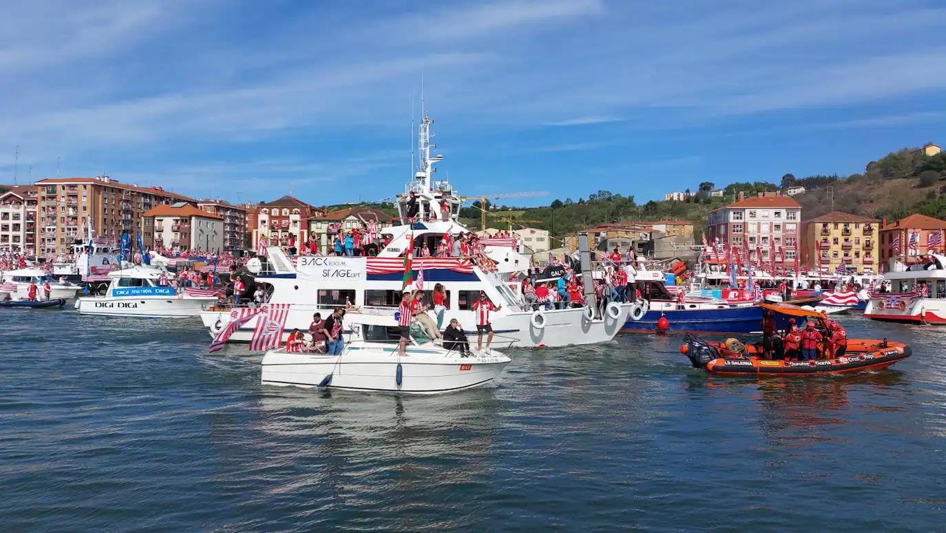 Las imágenes de la fiesta de la gabarra en Bilbao