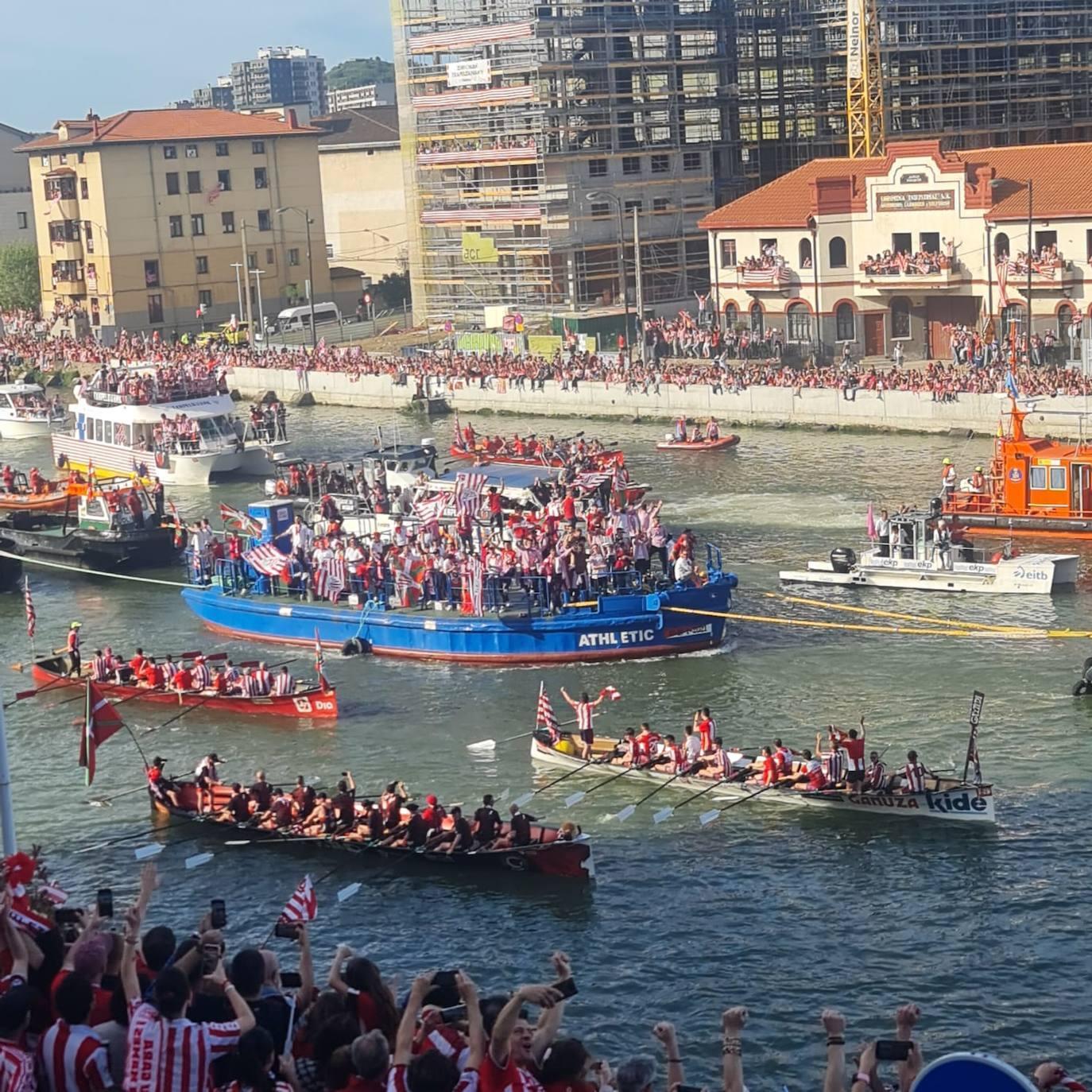 Las imágenes de la fiesta de la gabarra en Bilbao