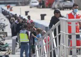 Llegada de inmigrantes a Fuerteventura.
