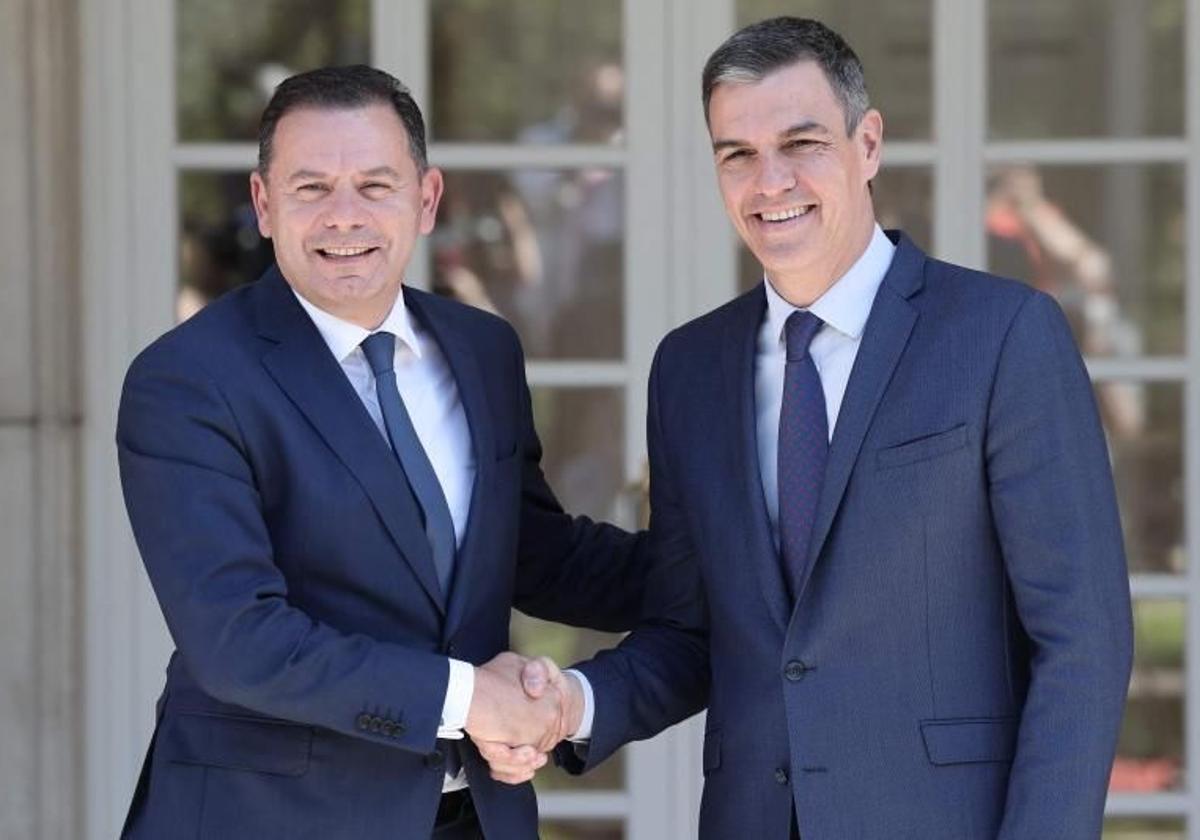 Pedro Sánchez recibe este lunes en la Moncloa al primer ministro portugués Luis Montenegro.