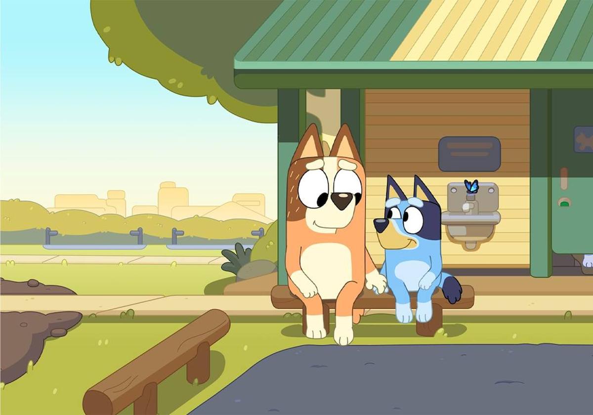 Bluey con su madre en 'El cartel'.