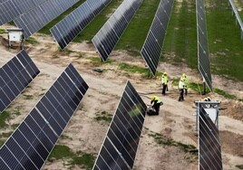 Imagen de una planta fotovoltaica.